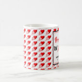 箴言31女性赤いハートクリスチャン コーヒーマグカップ (中央)
