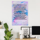 箴言31女、理想的なキリスト教女性聖書 ポスター (ホームオフィス)