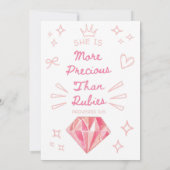 箴言31娘のためのキリスト教のカード 招待状 (裏面)