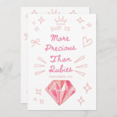 箴言31娘のためのキリスト教のカード 招待状 (正面/裏面)