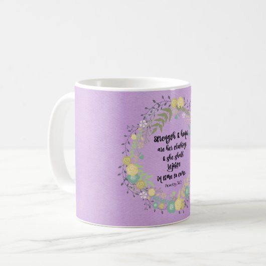 箴言31強と名誉の聖句 コーヒーマグカップ (正面左)