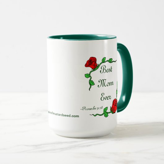 箴言31最高の母の日に母 マグカップ (正面右)