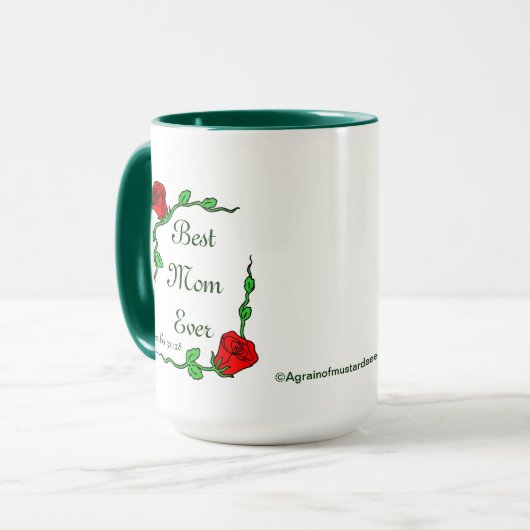 箴言31最高の母の日に母 マグカップ (正面左)