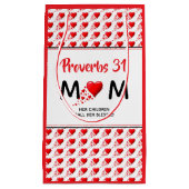 箴言31母の赤いハート スモールペーパーバッグ (正面)