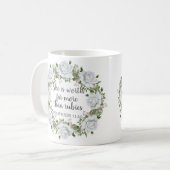 箴言31母ルビーよりもはるかに多くのバラ コーヒーマグカップ (正面左)