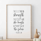 箴言31章25節、彼女は力を着ている ポスター