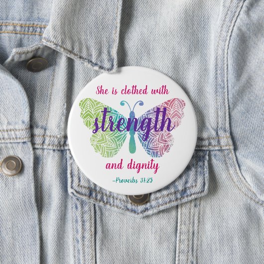 箴言31章25節 缶バッジ (インサイチュ)