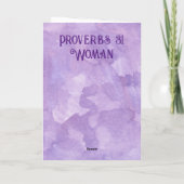箴言31章 マザーズデー 折りたたみ式グリーティングカード カード (裏面)