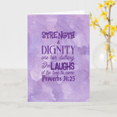 箴言31章 母の日の折りたたみ式グリーティングカード カード (黄色い花)