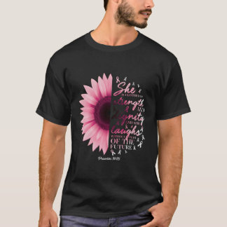 箴言31節キリスト教乳がん待ち受け Tシャツ