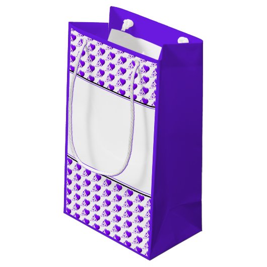 箴言31紫ハート母の日ありがとう スモールペーパーバッグ (裏面アングル)