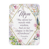 箴言31聖句キリスト教の母の日の贈り物 マグネット (縦)