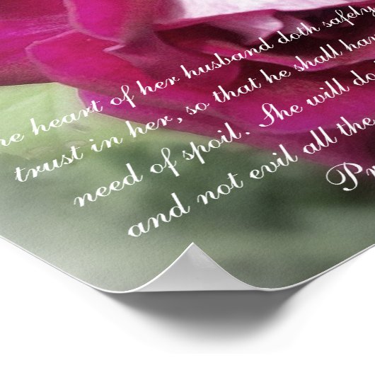 箴言31集～ Pro 31:11-12 ポスター (角)