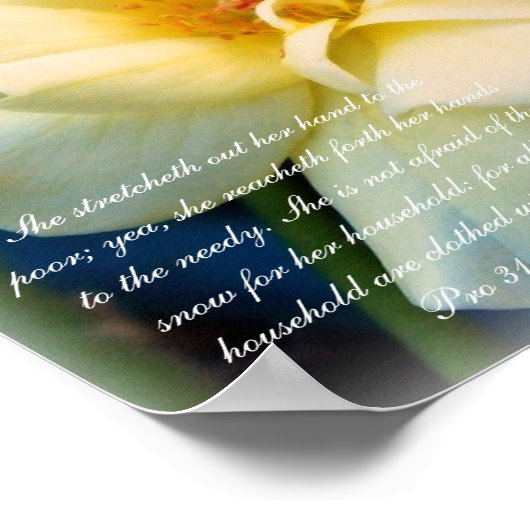 箴言31集～ Pro 31:20-21 ポスター (角)