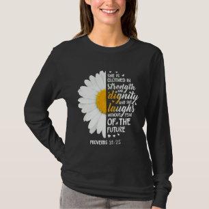箴言3125聖句デイジー花宗教 Tシャツ