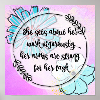 箴言31:17 ポスター