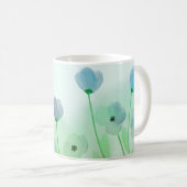 箴言31:25信仰の女性グリーンブルーフローラ コーヒーマグカップ (正面右)