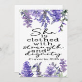 箴言31:25励ましカード サンキューカード (正面/裏面)