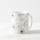 箴言31:25引用文感動的クリスチャン女性 コーヒーマグカップ (正面右)