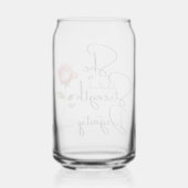 箴言31:25彼女は聖書の節の花を着ている ガラス缶 (裏面)