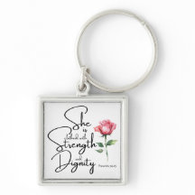 箴言31:25彼女は聖書の節の花を着ている