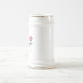 箴言31:25彼女は聖書の節の花を着ている ビールジョッキ (中央)