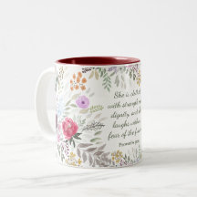 箴言31:25聖書の詩の水の色のフローラ