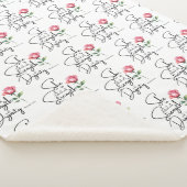 箴言31:25花のバイブル聖句シームレスパターン シェルパブランケット (3/4)