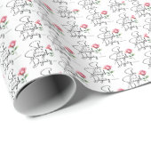 箴言31:25花のバイブル聖句シームレスパターン ラッピングペーパー (ロールコーナー)