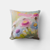 箴言31:25,おばあちゃんの聖書のことわざ,デイジー クッション (正面)