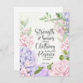 箴言31:25 – 強さと名誉 シーズンカード (正面/裏面)