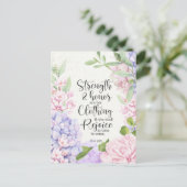 箴言31:25 – 強さと名誉 シーズンポストカード (スタンド正面)