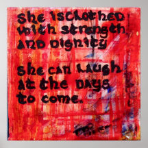 箴言31:25 – 彼女は強い服を着ている