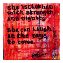 箴言31:25 – 彼女は強い服を着ている