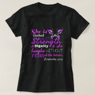 箴言31:25 (恐れを知らない) Tシャツ