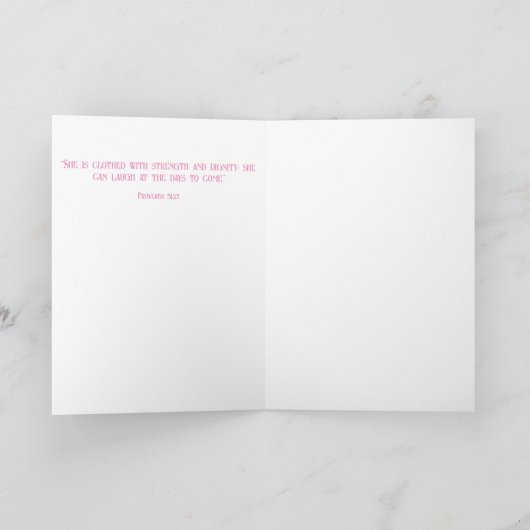 箴言31:25，聖書の引用文母，デイジー シーズンカード (内部)