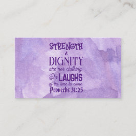 箴言31:25-26呼び出しカード，メモを渡す， コーリングカード