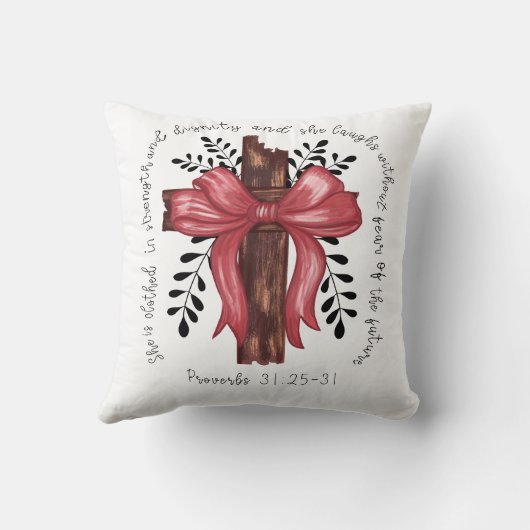 箴言31:25-31 クッション (裏面)