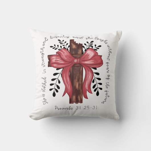 箴言31:25-31 クッション (正面)