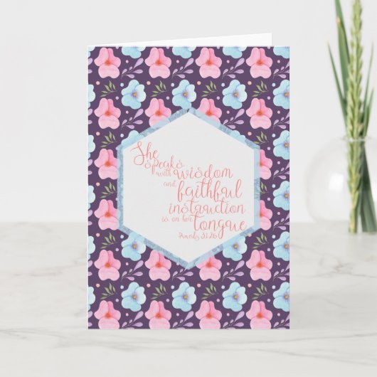 箴言31:26カード カード (正面)