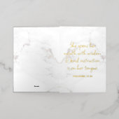 箴言31:26聖書の聖句マーブルグラム 箔グリーティングカード (外側レイダウン)