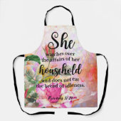 箴言31:27母の日の聖なる書物、 経典 エプロン (正面)