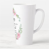 箴言31:27母の日聖なる書物、 経典ピンクフローラ カフェラテマグ (右)