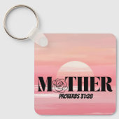 箴言31:28母バラキーチェーン キーホルダー (正面)