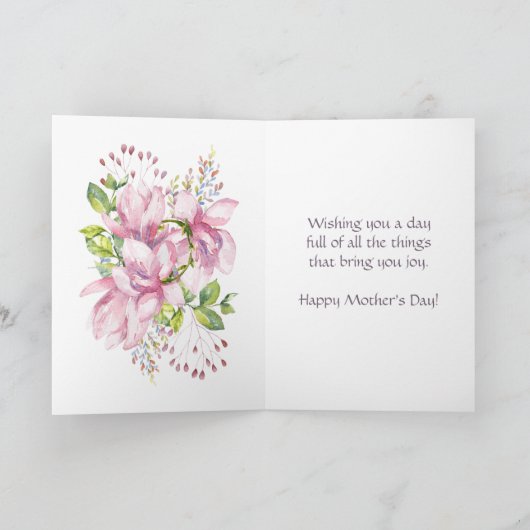 箴言31:28聖書キリスト教の母の日 カード (内部)