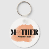 箴言31:28 "母"キーチェーン キーホルダー (裏面)