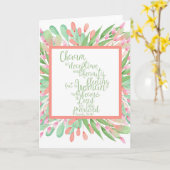 箴言31:30カード カード (黄色い花)