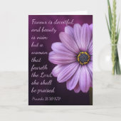 箴言31:30主を祭る女 カード (正面)