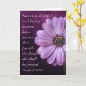 箴言31:30主を祭る女 カード (黄色い花)