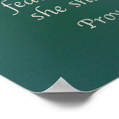 箴言31:30聖なる書物、 経典プリント ポスター (角)